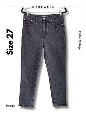 Madewell Gray Perfect Vintage Straight Jeans - Size 27